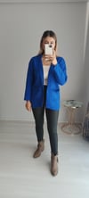 Blazer hırka Saks mavi 