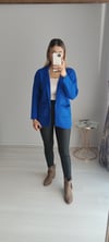 Blazer hırka Saks mavi 