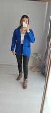 Blazer hırka Saks mavi 