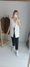 Blazer yelek beyaz