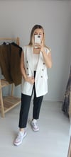 Blazer yelek beyaz