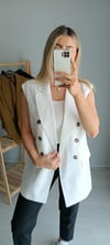 Blazer yelek beyaz