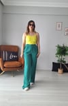 Bol paça pantolon yeşil 