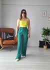 Bol paça pantolon yeşil 