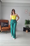 Bol paça pantolon yeşil 