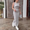 Büzgülü maxi boy elbise 