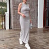 Büzgülü maxi boy elbise 