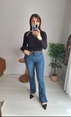 Damla aksesuarli bluz siyah