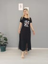 Etek ucu Tül detaylı elbise