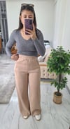 FERMUAR DETAYLI BOL PAÇA PANTOLON