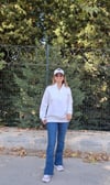 Fermuarlı Sweat Beyaz