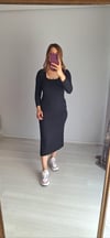 Fitilli Kumaş Basic Elbise