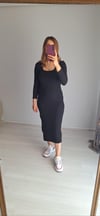 Fitilli Kumaş Basic Elbise
