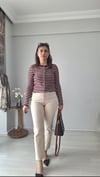 İnce şeritli hirka