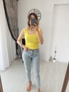 Kare yaka askıli bady Sarı