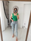 Kare yaka askılı bady yesil
