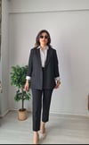 Kol katlamalı Blazer ceket siyah