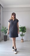 Modal Polo yaka elbise 