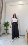 NAKIŞLI BOL PAÇA PANTOLON SİYAH