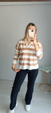 Polo yaka çizgili Sweat 