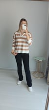 Polo yaka çizgili Sweat 