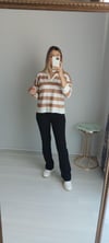 Polo yaka çizgili Sweat 
