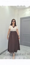 POLO YAKA KEMERLİ ELBİSE KAHVE