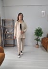Sofia Keten İkili Takım krem