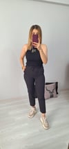 Tünel kemerli pantolon Siyah