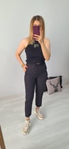 Tünel kemerli pantolon Siyah