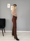 Wide leg jean kahverengi 