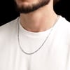Gümüş Erkek Kolye Figaro 4 mm