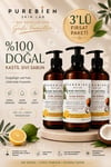 3lü Fırsat %100 Doğal Kastil Sıvı Sabun - Bergamot & Limon Kokulu