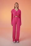 Markano Comfy Crop Gömlek Pembe