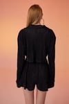 Markano Comfy Crop Gömlek Siyah