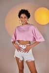 Markano Holly Crop Tshirt Pembe