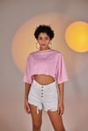 Markano Holly Crop Tshirt Pembe