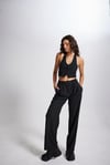 Markano Striped Pantolon Siyah