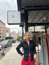 Beyaz Fermuar Detay Tasarım Gömlek