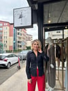 Beyaz Fermuar Detay Tasarım Gömlek