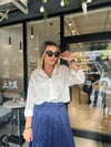 Beyaz Oversize Detaylı Gömlek