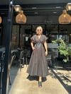 Beyaz Poplin Siyah Deri Kemerli Elbise