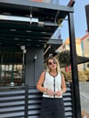 Beyaz Siyah Detay Triko Üst