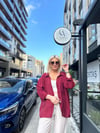 Bordo Düşük Omuz Oversize Gömlek