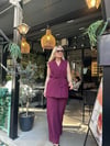 Bordo Yelekli Gabardin Takım