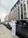 Gri Bel Oturtmalı Eşofmanlı Takımı