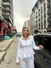Gri Bel Oturtmalı Eşofmanlı Takımı
