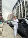 Gri Bel Oturtmalı Eşofmanlı Takımı