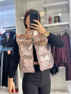 Gri Pembe Parlak Leopar Yelek