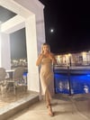 Gül Kurusu Saten Etekli Takım